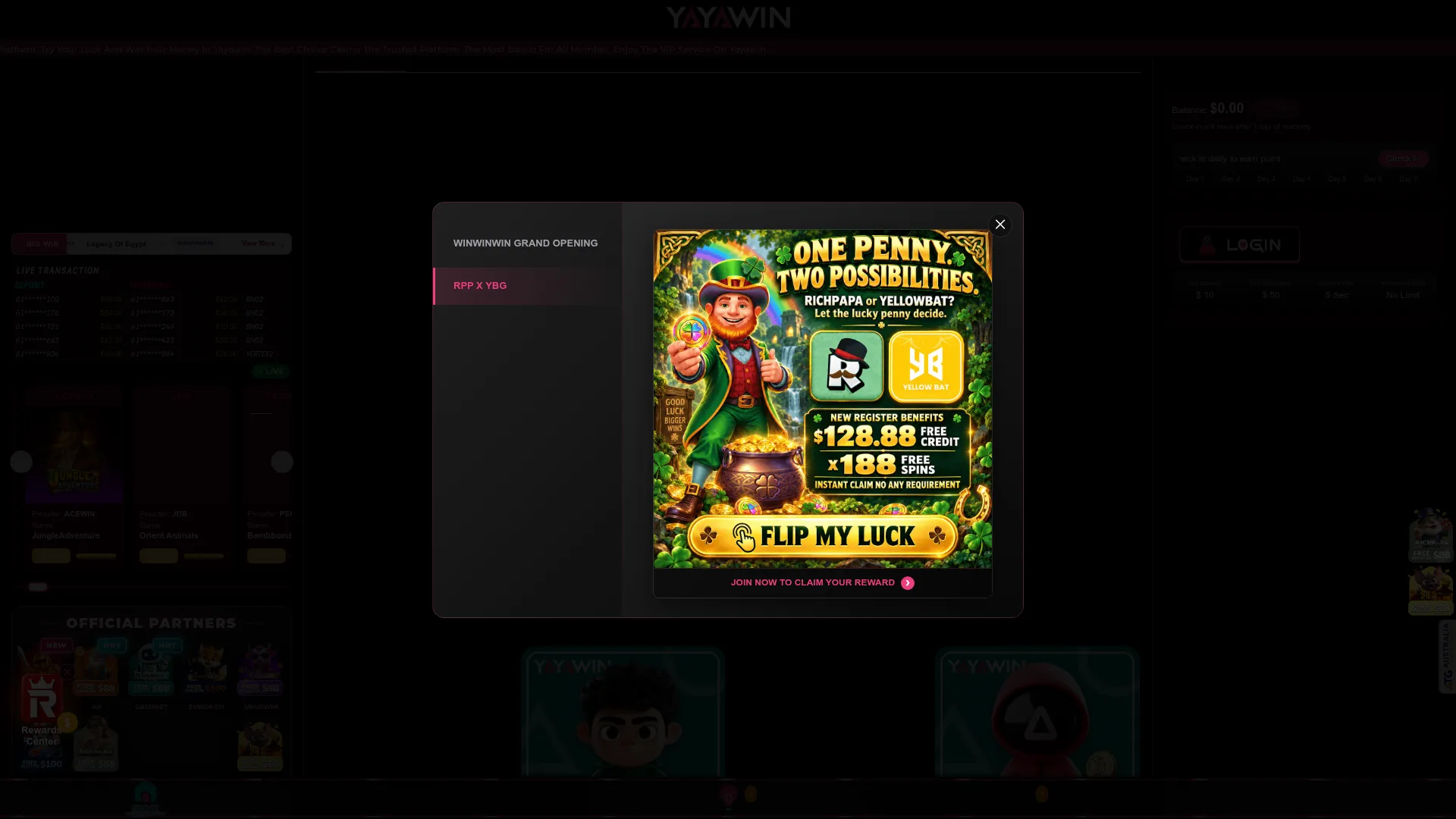 Yayawin Casino desktop platform